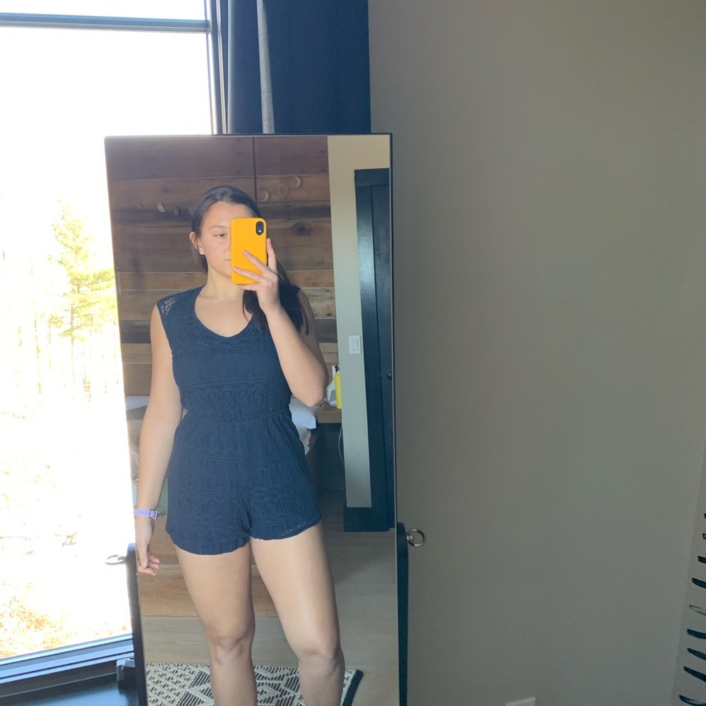 Hollister navy blue romper
